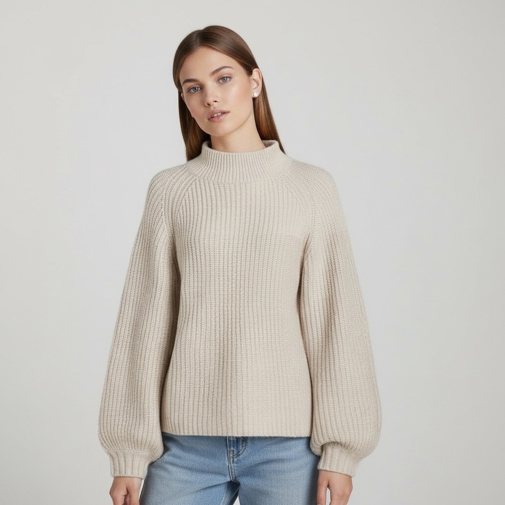 🌻NEW w/tags Varley Cecile Raglan Knit Mock Neck Long Sleeve Sweater Size Large